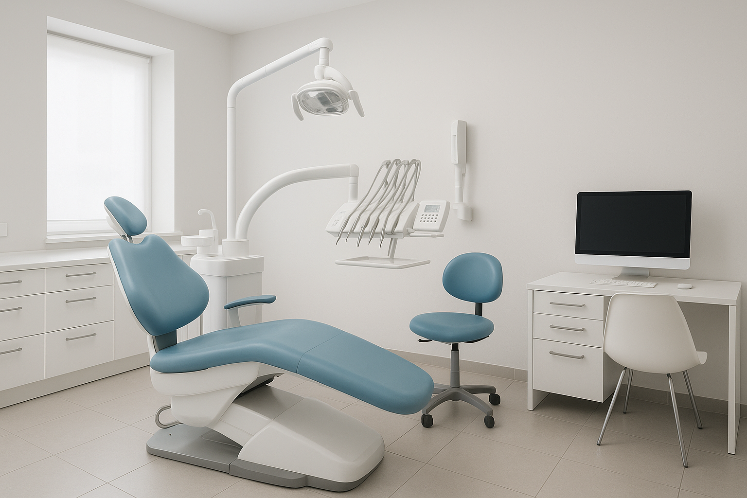 Recepçao de uma clinica odontologica moderna